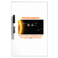 Remember: Pluto No Longer Has Planetary Status Dry Erase Whiteboards