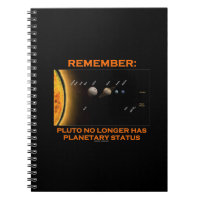 Remember: Pluto No Longer Has Planetary Status Notebooks