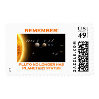 Remember: Pluto No Longer Has Planetary Status Postage Stamp
