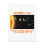 Remember: Pluto No Longer Has Planetary Status Postcards