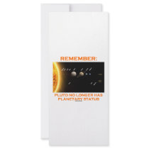 Remember: Pluto No Longer Has Planetary Status Customized Rack Card