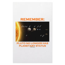 Remember: Pluto No Longer Has Planetary Status Custom Stationery