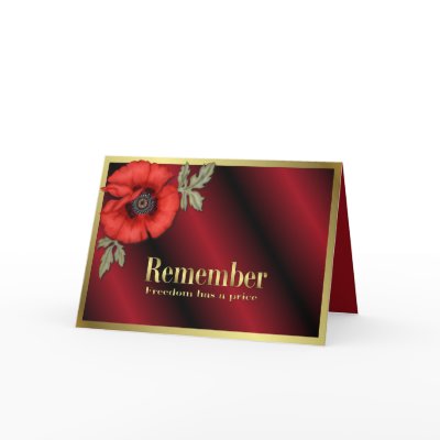 Remember Poppy Greeting Cards by Spice