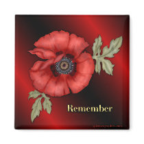 Remember Poppy magnets by CanadianGear Remember Poppy magnets