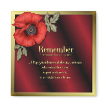 Remember Poppy Fridge Magnets