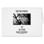 Remember R Is For Recovery (Wall Street Sign) Card
