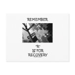 Remember R Is For Recovery (Wall Street Sign) Postcards