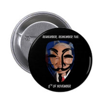 Remember, Remember the (6)th of November Button