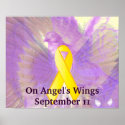 Remember September 11 On Purple Angel's Wings posters