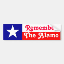 Remember the Alamo Bumper Stickers