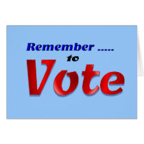Remember to Vote cards