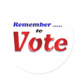 Remember to Vote stickers