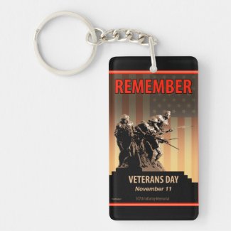 Remember Veterans Day Acrylic Keychain