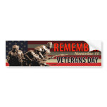 Remember Veterans Day Bumper Sticker