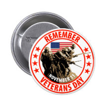 Remember Veterans Day Buttons