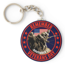 Remember Veterans Day Keychain
