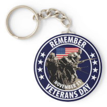 Remember Veterans Day Keychain