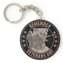 Remember Veterans Day Key Chains