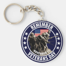 Remember Veterans Day Keychain