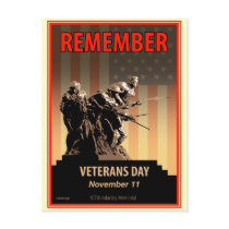 Remember Veterans Day Postcard