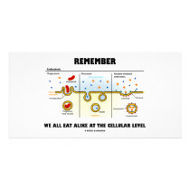 Remember We All Eat Alike At The Cellular Level photo cards