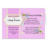 Rememberance card for baby girl or child