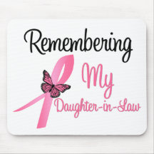 Remembering My Daughter-in-Law - Breast Cancer Mouse Pad