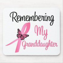 Remembering My Granddaughter - Breast Cancer Mouse Pad