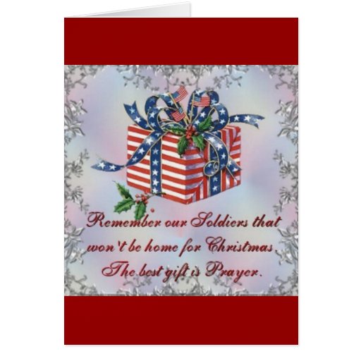 remembering soldiers for Christmas card Zazzle