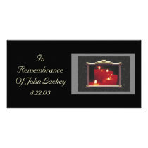 Remembrance Candles & Vines Custom Photo Card
