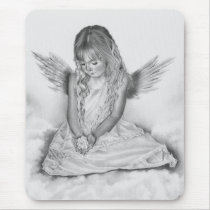 Remembrance Little Angel Mousepad by katerinaart Remembrance Little Angel Mousepad