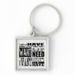 Reminder to be Thankful! Wants vs Needs keychain