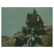 Remington's Old Stagecoach of the Plains (1901) flyers by MasterpieceGallery Remington's Old Stagecoach of the Plains (1901) flyers
