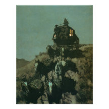 Remington's Old Stagecoach of the Plains (1901) Personalized Invite