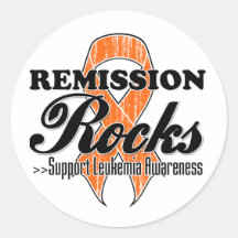 Remission Rocks - Leukemia Awareness Round Sticker