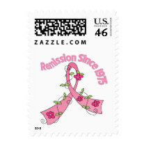 Remission Since 1975 Breast Cancer Postage Stamp