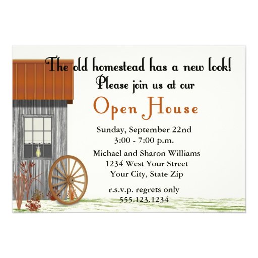 Remodeled Home Open House Party Custom Invitation (front side)