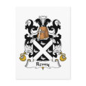 Remy Family Crest postcards