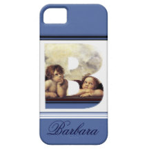 RENAISSANCE ANGEL B LETTER Winged Cherub Monogram iPhone 5 Covers