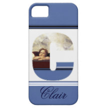 RENAISSANCE ANGEL C LETTER Winged Cherub Monogram iPhone 5 Cover