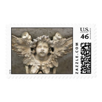 Renaissance angel postage stamp