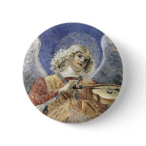 Renaissance Angel Round Button Pin Melozzo