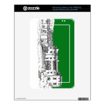 Renaissance building green samsung galaxy tab decal