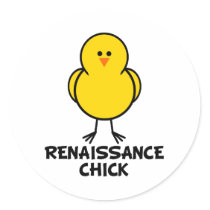 Renaissance Chick stickers by chicktshirts8 Renaissance Chick stickers