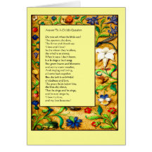 Renaissance Garden - Children's Verse Greeting Cards