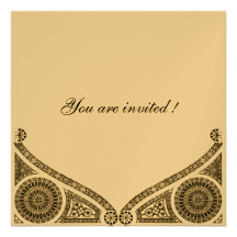 RENAISSANCE,gold metallic paper Invite
