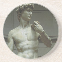 Renaissance Marble Statue of David by Michelangelo Drink Coasters