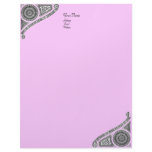 RENAISSANCE ,pink violet Letterhead Design