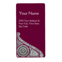 RENAISSANCE purple violet Custom Shipping Labels