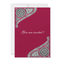 RENAISSANCE ,red Custom Invitation